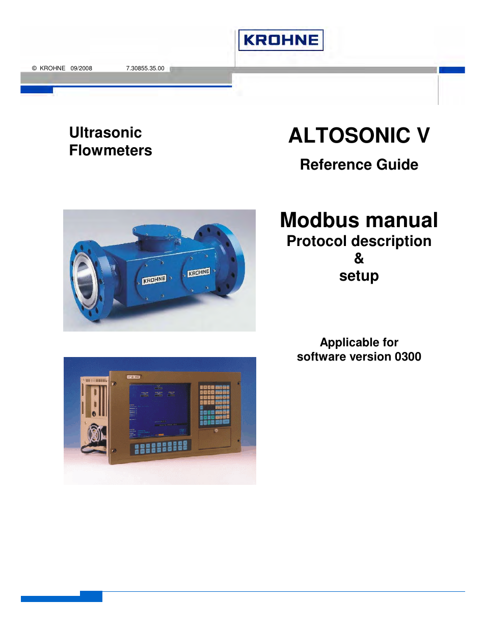 KROHNE ALTOSONIC V Modbus EN User Manual | 64 pages