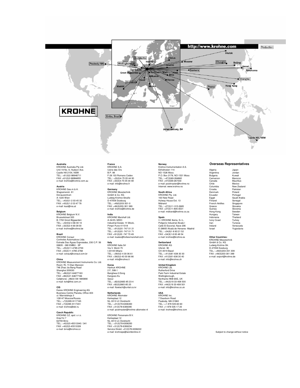 KROHNE ALTOSONIC V Modbus EN User Manual | Page 64 / 64