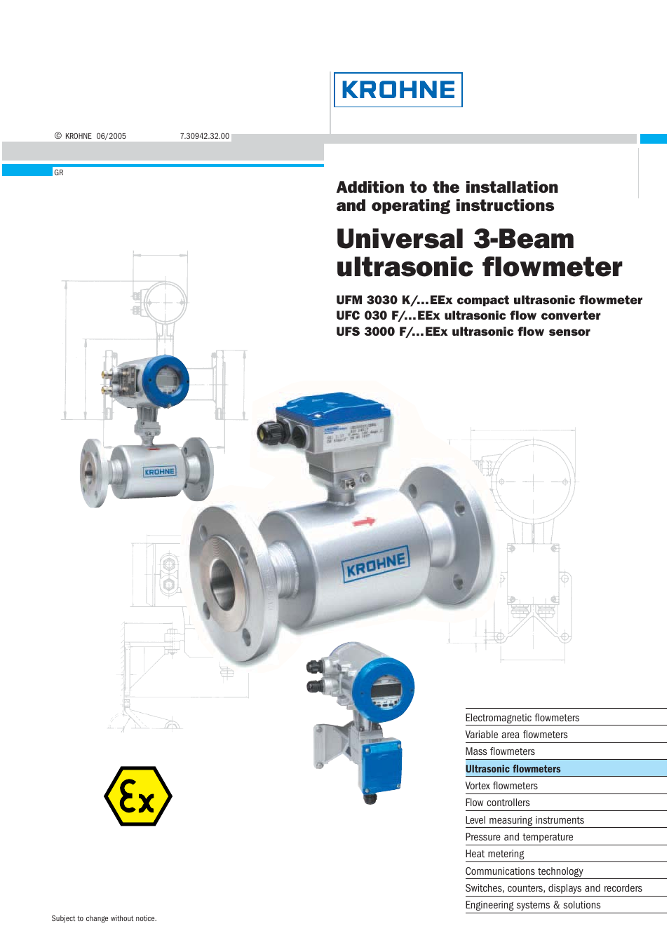 KROHNE UFM 3030 EEx EN User Manual | 33 pages