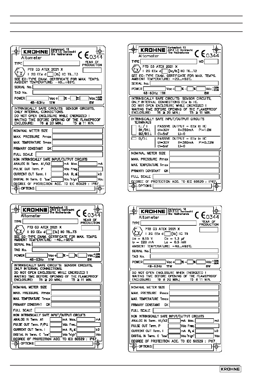KROHNE UFM 3030 EEx EN User Manual | Page 30 / 33