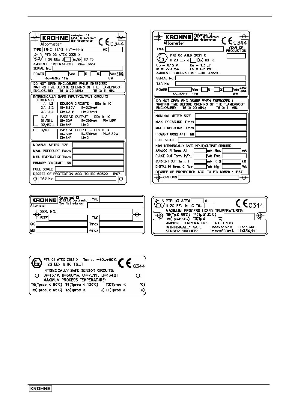 KROHNE UFM 3030 EEx EN User Manual | Page 31 / 33