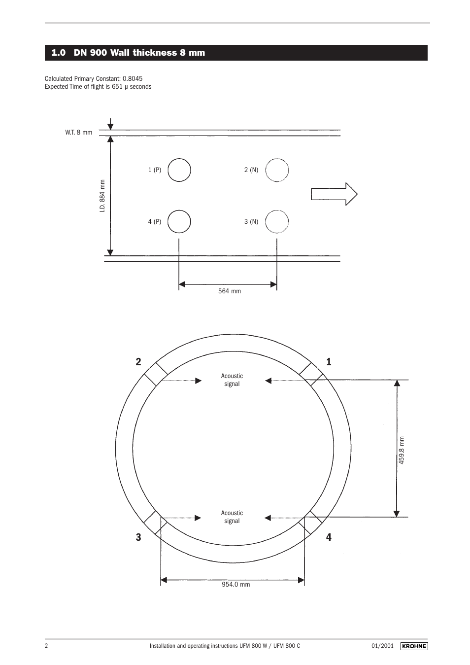 KROHNE UFM 800 Hot-Tap EN User Manual | Page 2 / 5