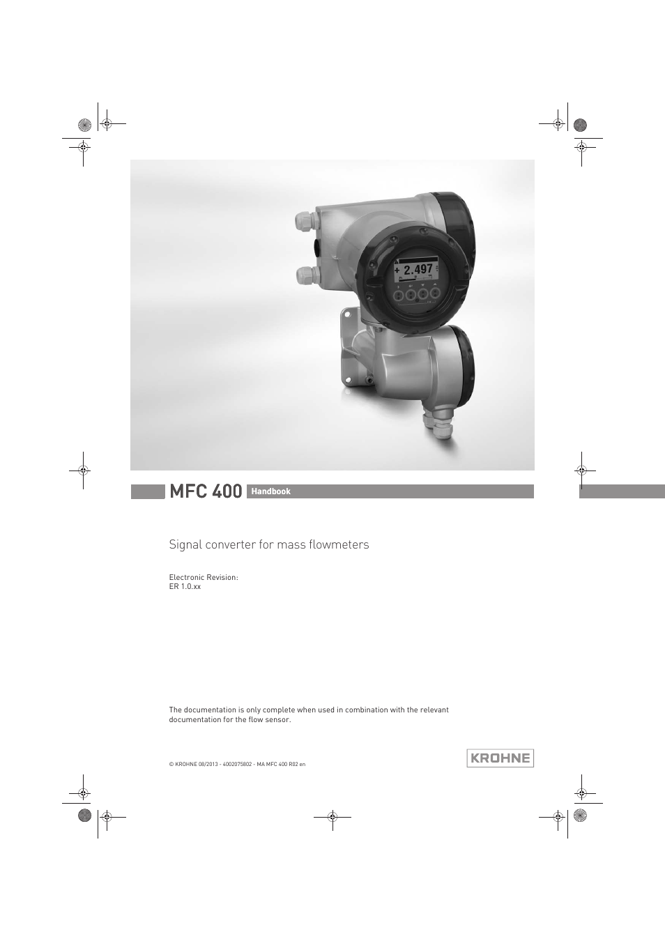 KROHNE MFC 400 EN User Manual | 144 pages