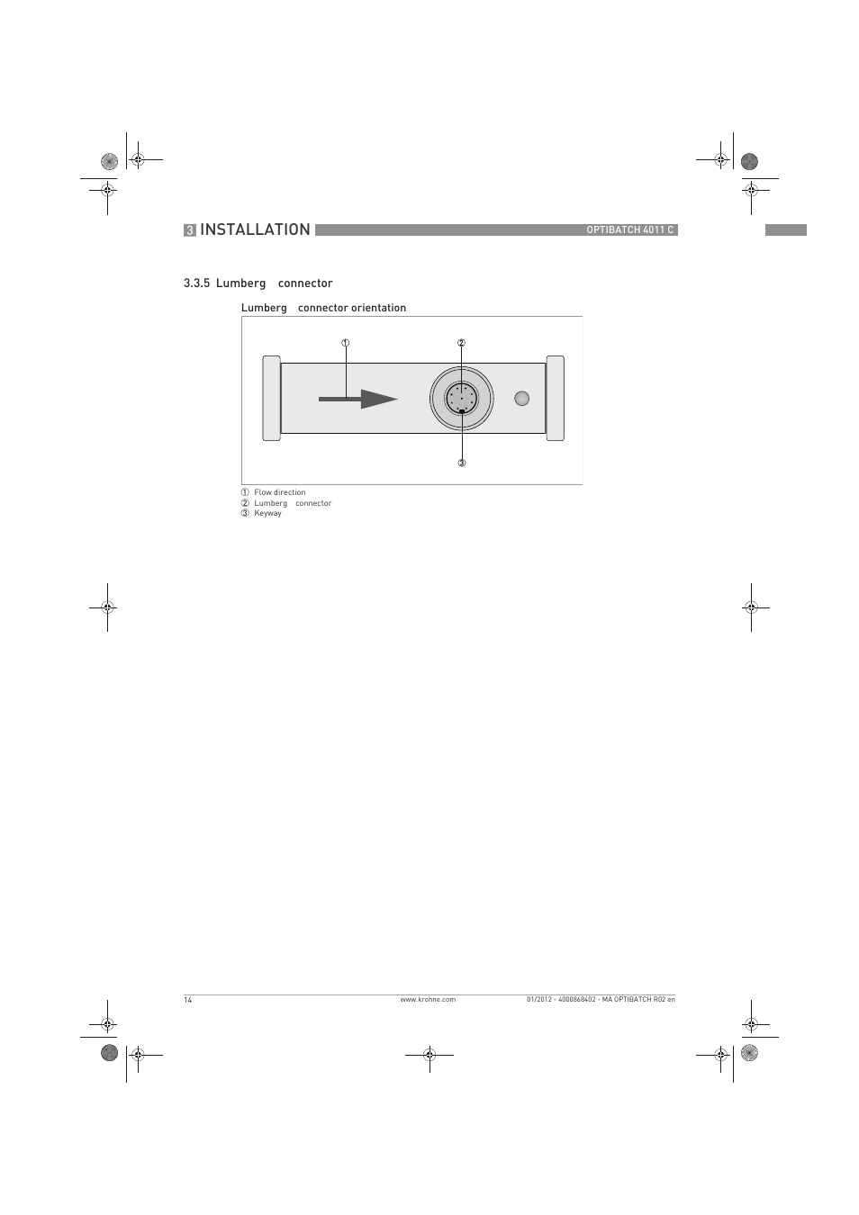 Installation | KROHNE OPTIBATCH 4011 C EN User Manual | Page 14 / 40