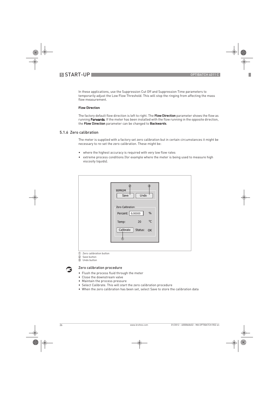 Start-up | KROHNE OPTIBATCH 4011 C EN User Manual | Page 26 / 40