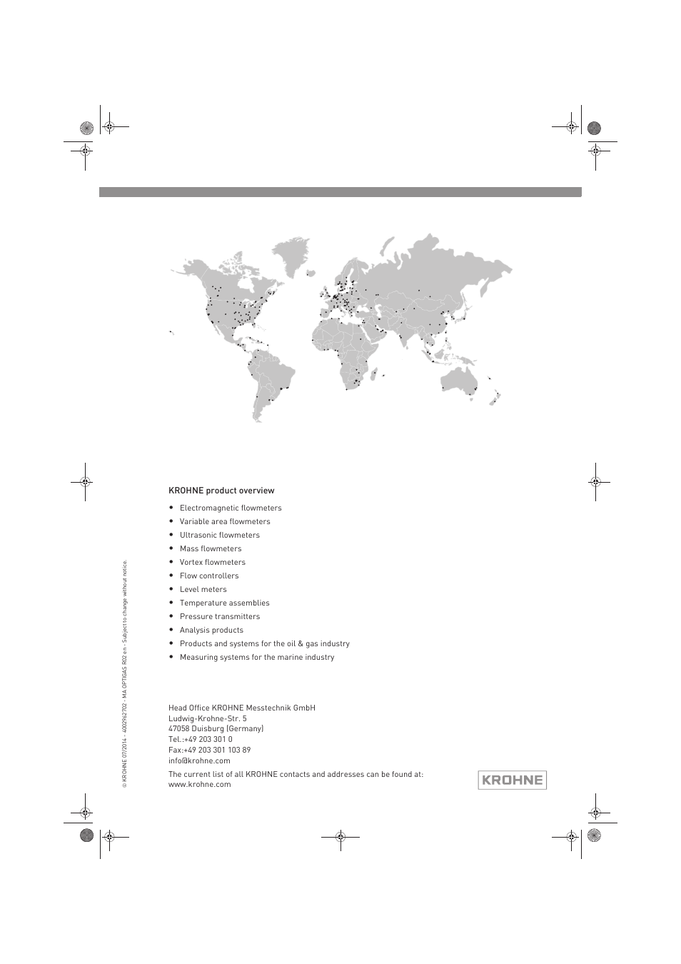 KROHNE OPTIGAS 4010 C EN User Manual | Page 24 / 24