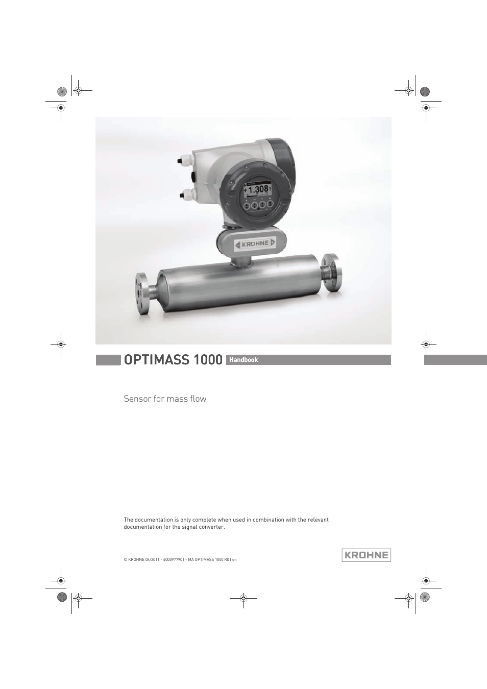 KROHNE OPTIMASS 1000 EN User Manual | 52 pages