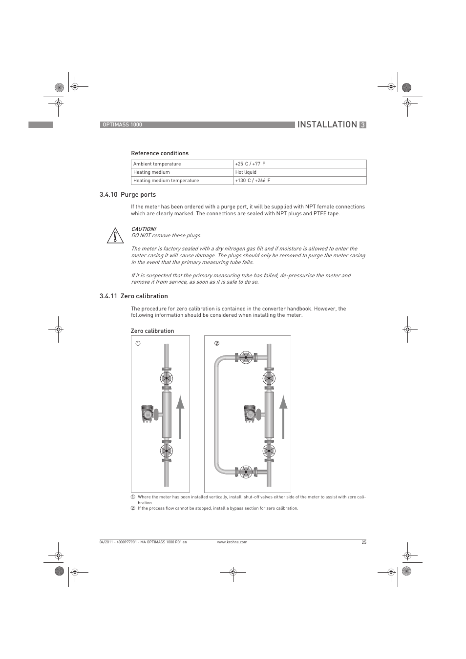 Installation | KROHNE OPTIMASS 1000 EN User Manual | Page 25 / 52