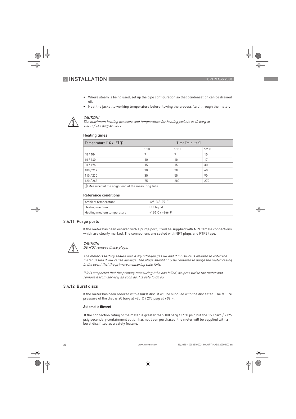 Installation | KROHNE OPTIMASS 2000 EN User Manual | Page 24 / 52
