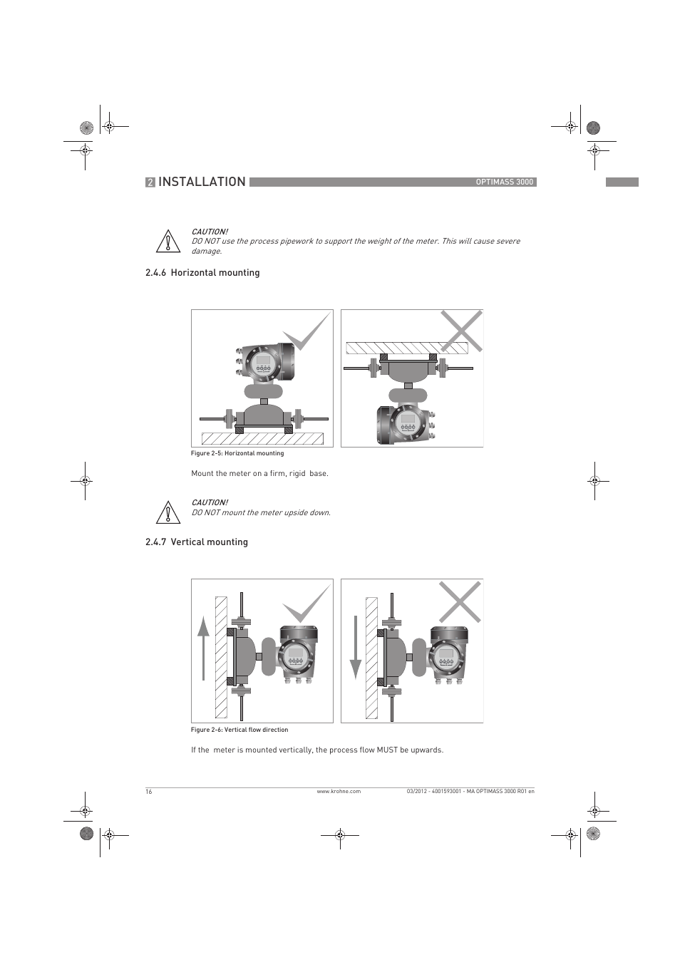Installation | KROHNE OPTIMASS 3000 EN User Manual | Page 16 / 40