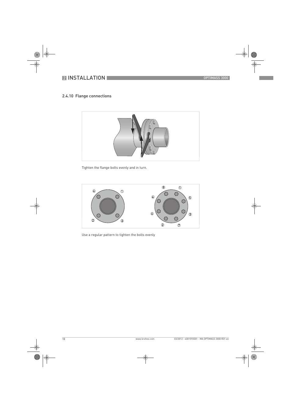 Installation | KROHNE OPTIMASS 3000 EN User Manual | Page 18 / 40