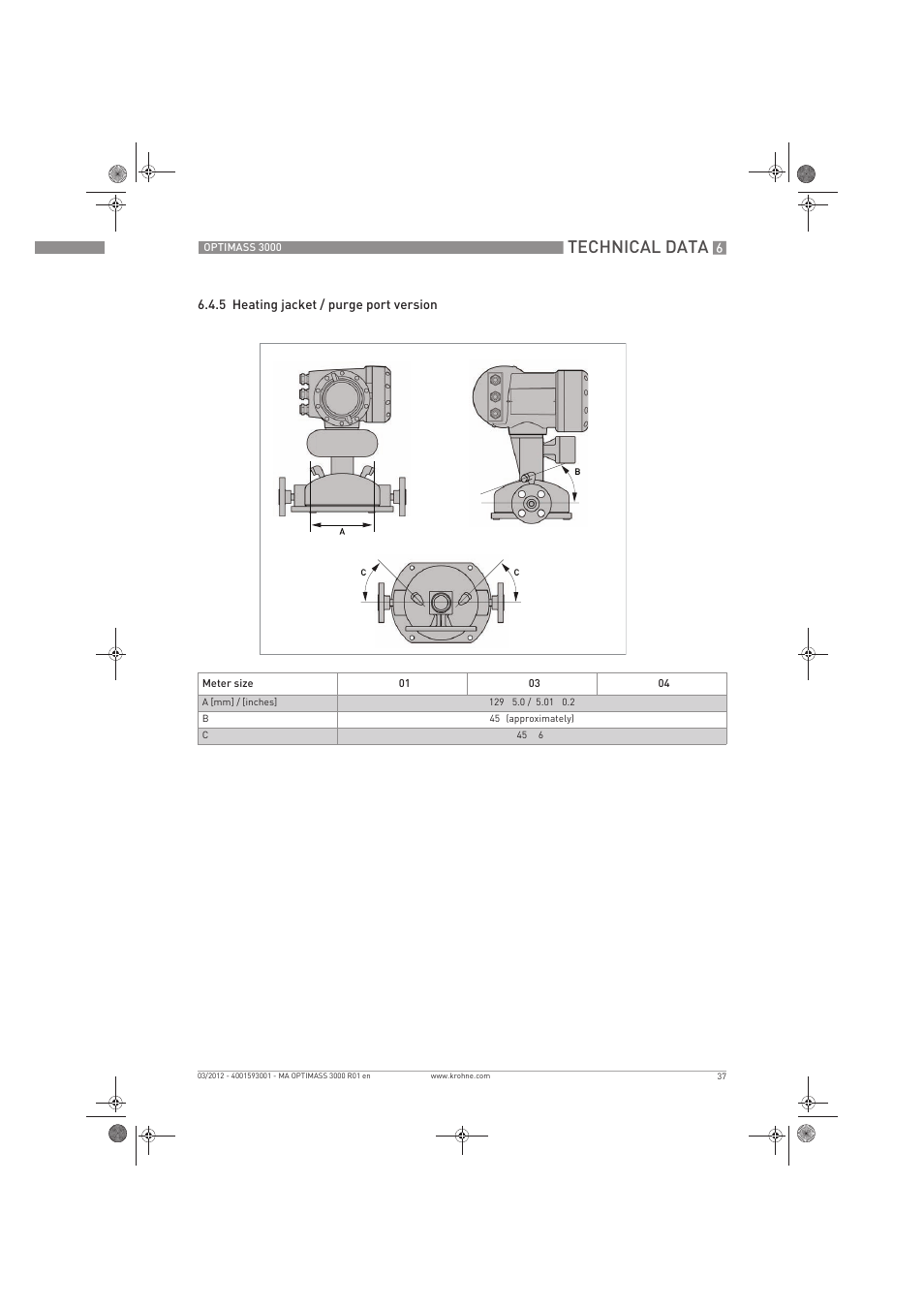 Technical data | KROHNE OPTIMASS 3000 EN User Manual | Page 37 / 40
