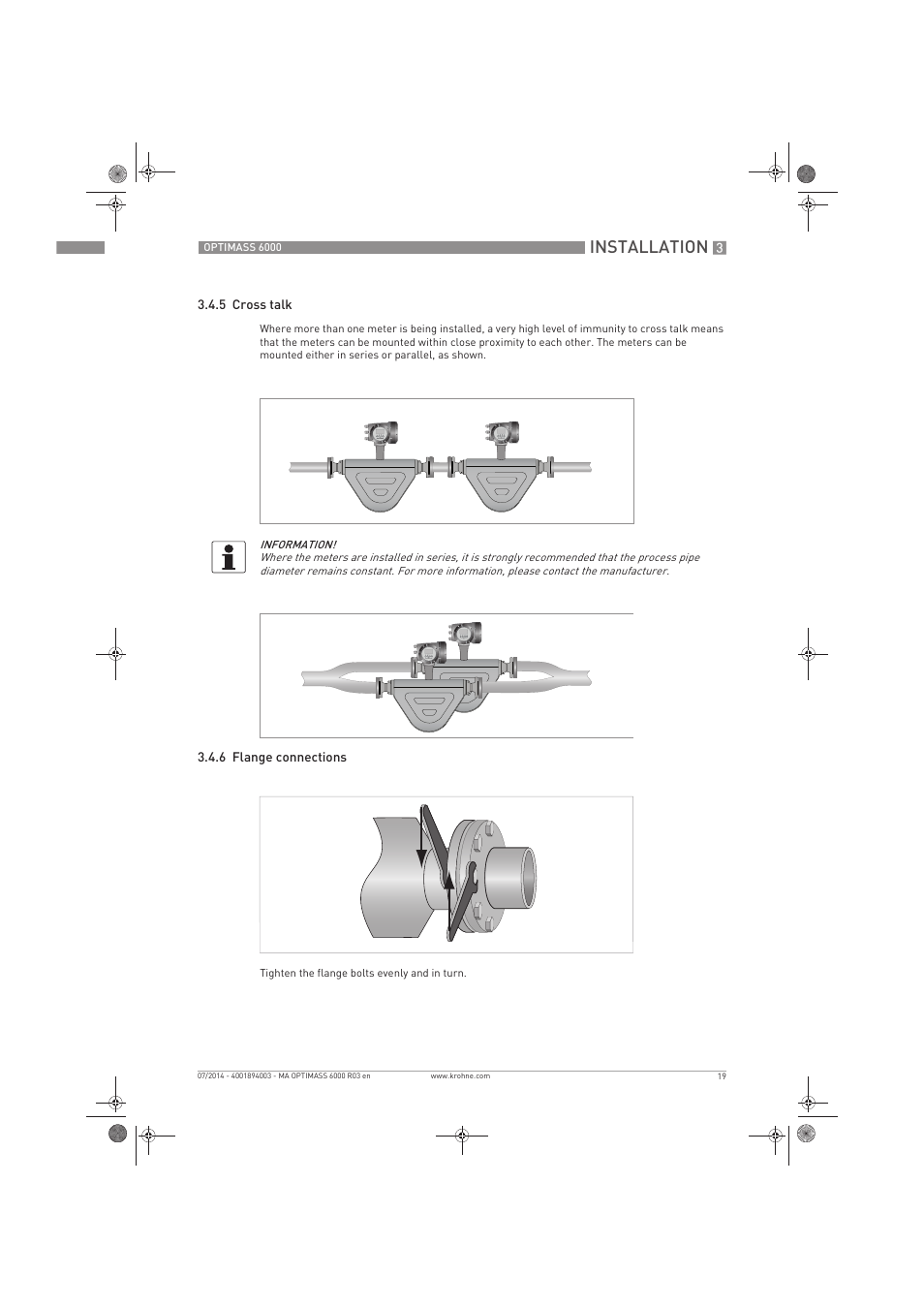 Installation | KROHNE OPTIMASS 6000 EN User Manual | Page 19 / 60