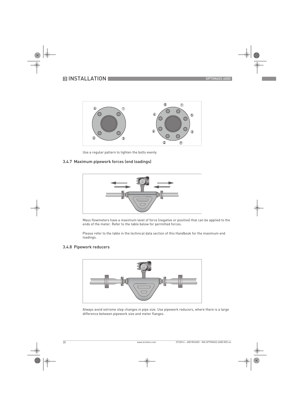 Installation | KROHNE OPTIMASS 6000 EN User Manual | Page 20 / 60