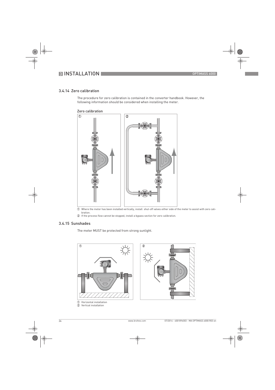 Installation | KROHNE OPTIMASS 6000 EN User Manual | Page 24 / 60