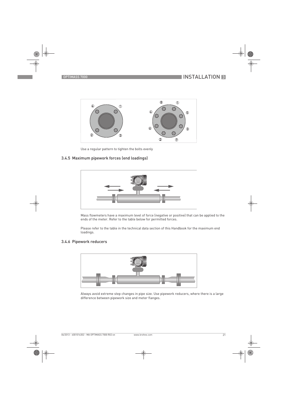 Installation | KROHNE OPTIMASS 7000 EN User Manual | Page 21 / 56