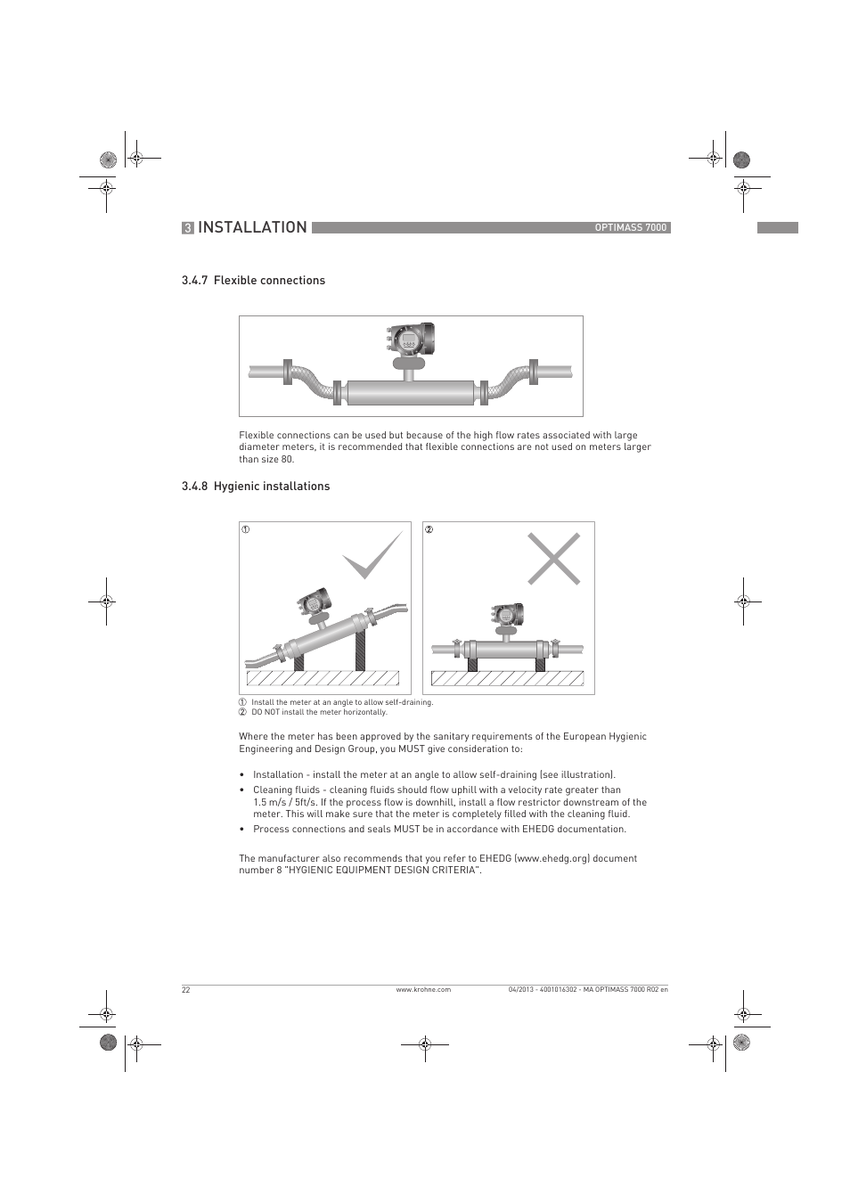 Installation | KROHNE OPTIMASS 7000 EN User Manual | Page 22 / 56