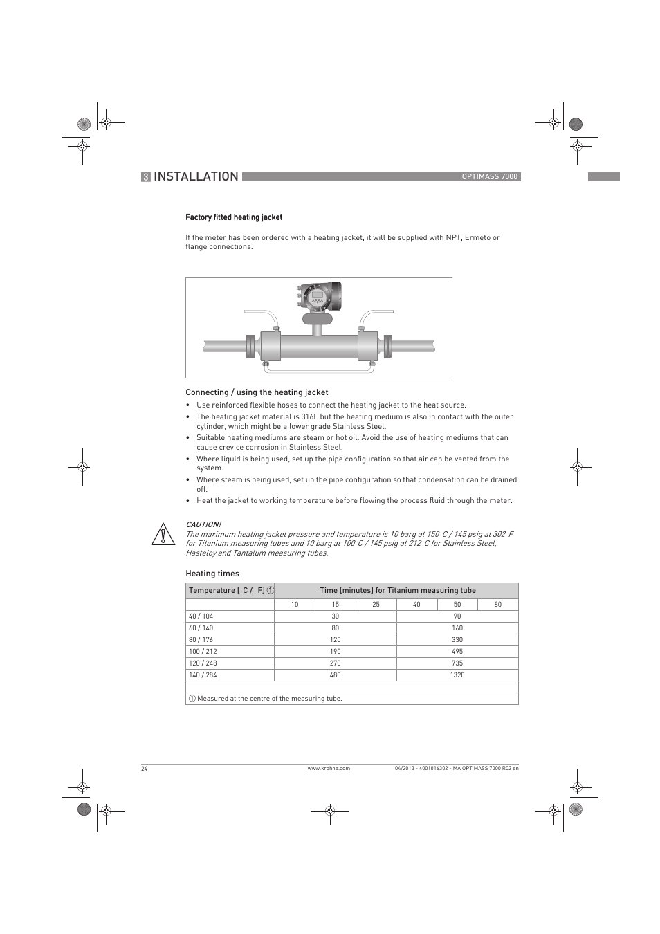 Installation | KROHNE OPTIMASS 7000 EN User Manual | Page 24 / 56