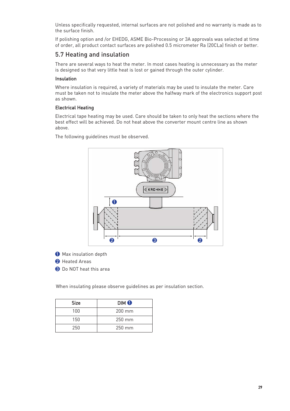 7 heating and insulation | KROHNE OPTIMASS with MFC 300 EN User Manual | Page 29 / 146