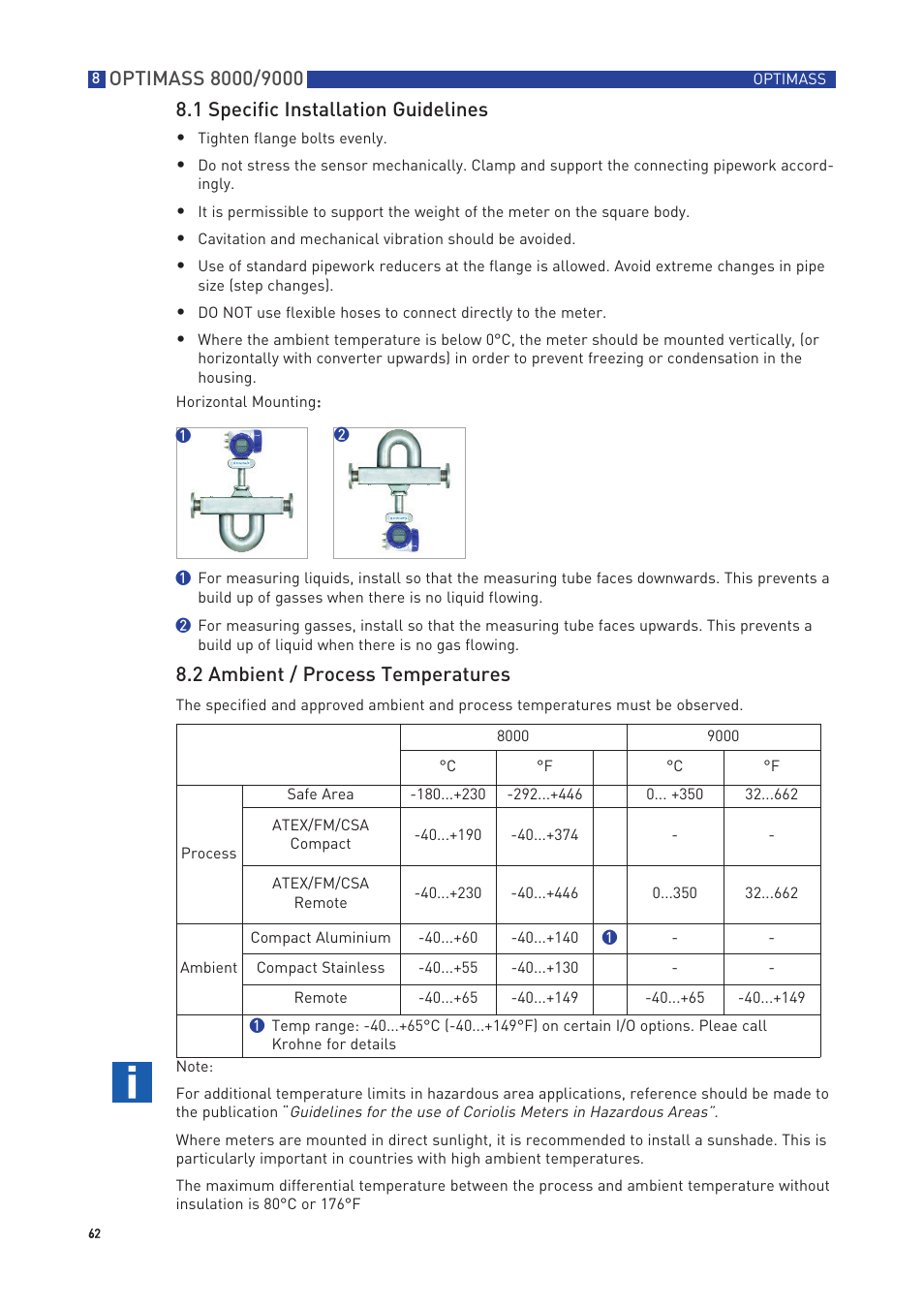 2 ambient / process temperatures | KROHNE OPTIMASS with MFC 300 EN User Manual | Page 62 / 146