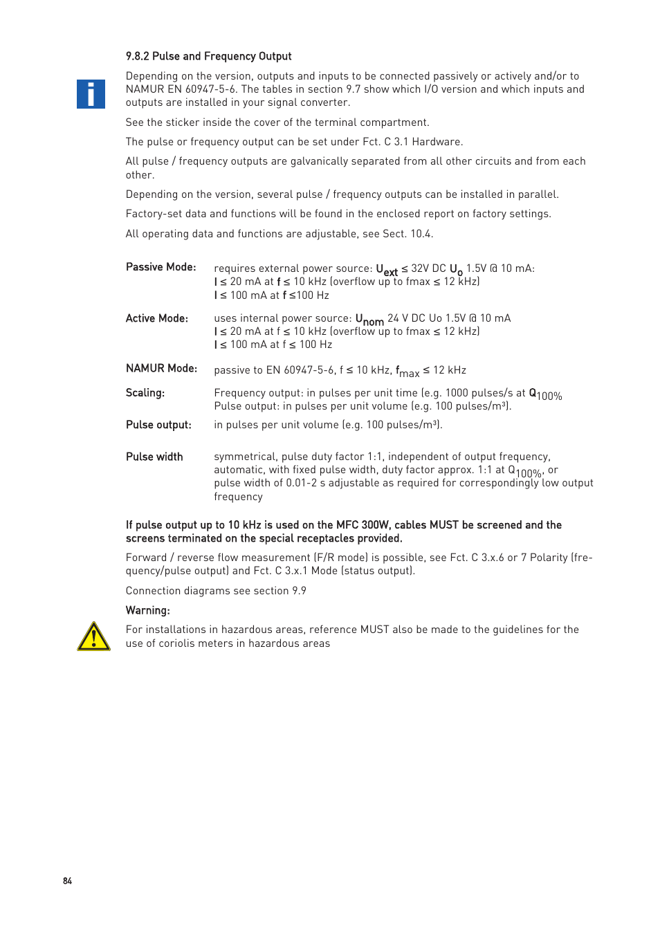 KROHNE OPTIMASS with MFC 300 EN User Manual | Page 84 / 146