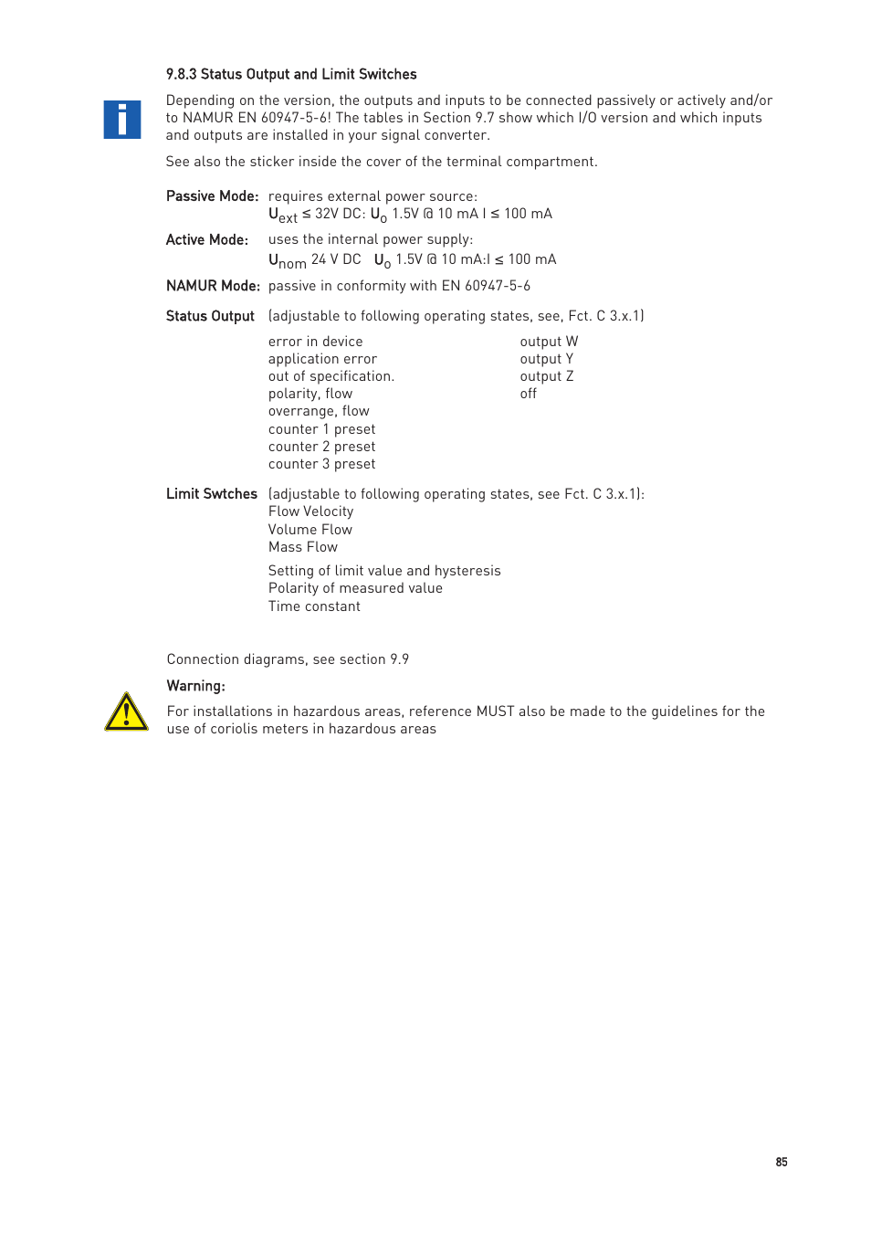 KROHNE OPTIMASS with MFC 300 EN User Manual | Page 85 / 146