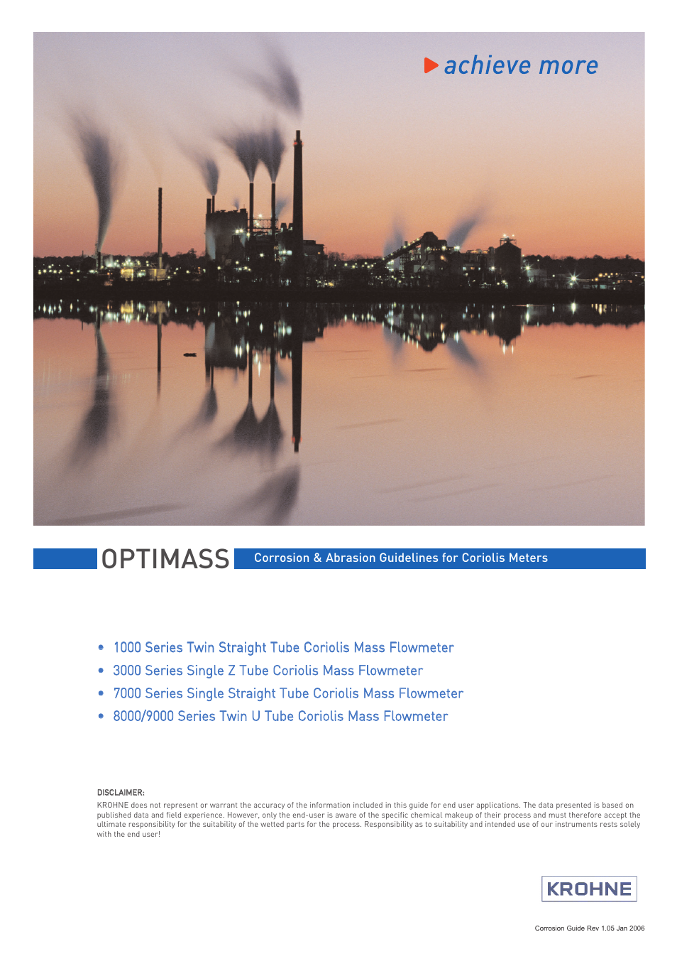 KROHNE OPTIMASS Sensors Corrosion guidelines EN User Manual | 18 pages