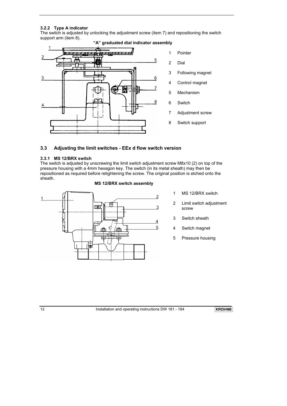 KROHNE DW 181-182-183-184 EN User Manual | Page 12 / 39