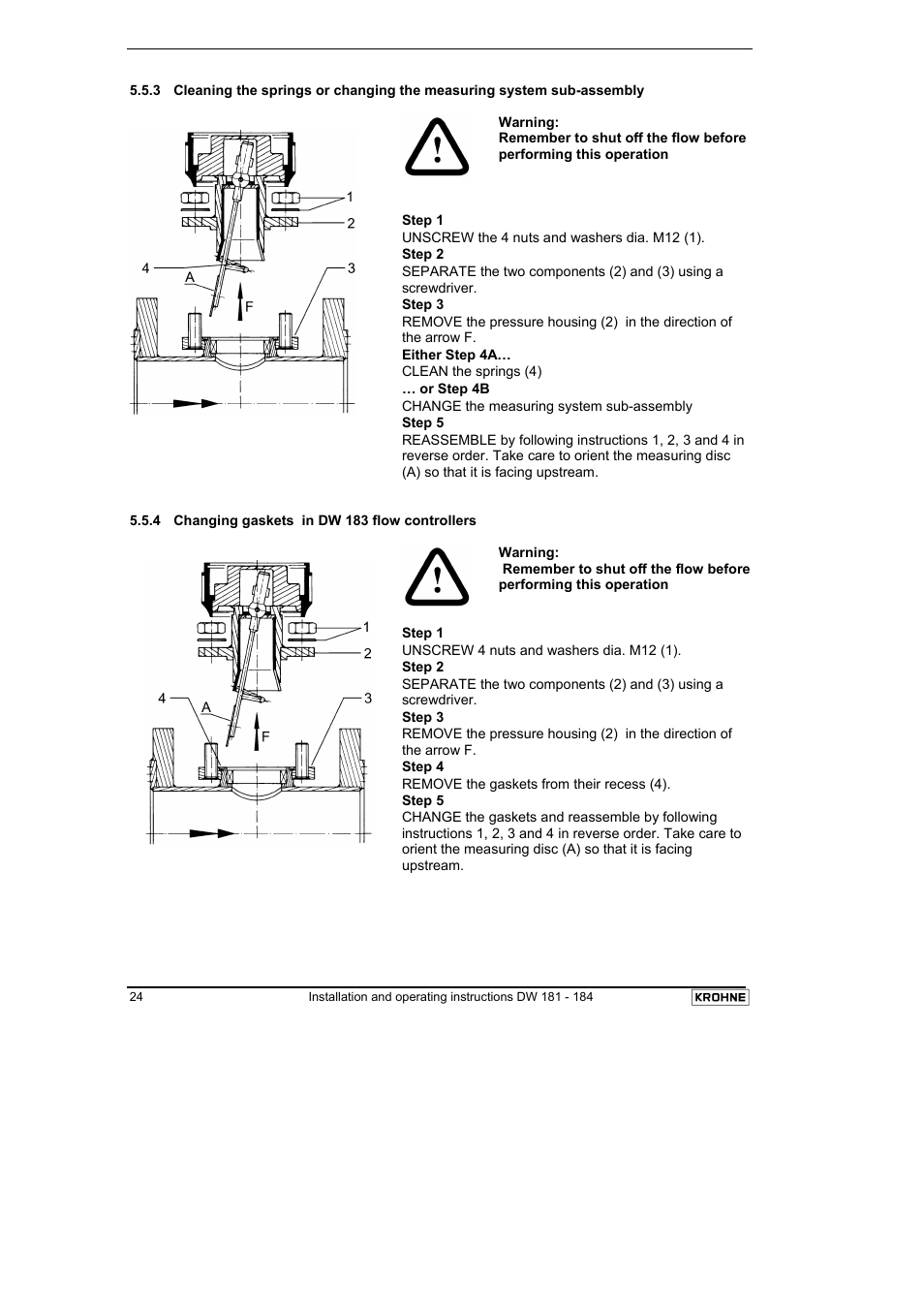 KROHNE DW 181-182-183-184 EN User Manual | Page 24 / 39