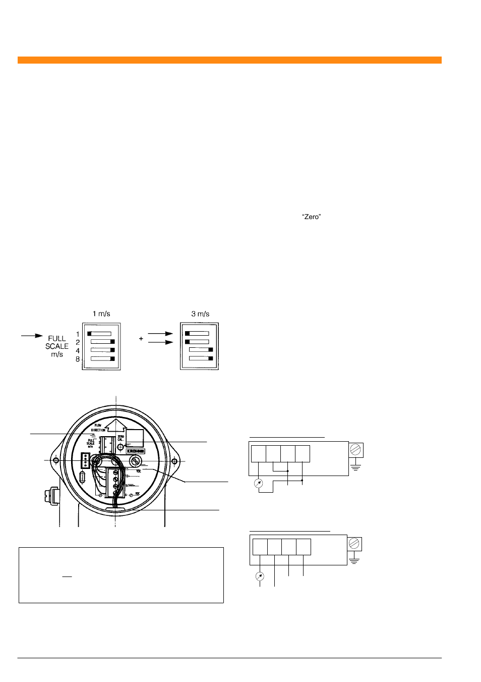 Electrical connection and settings, Dwm2000 flowmeter (current output) | KROHNE DWM 1000-2000 EN User Manual | Page 6 / 13