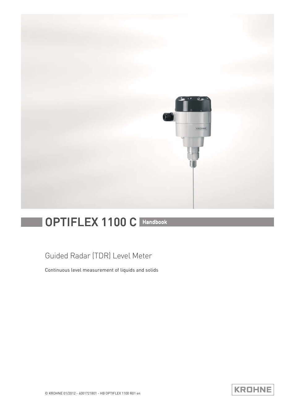 KROHNE OPTIFLEX 1100C EN User Manual | 72 pages