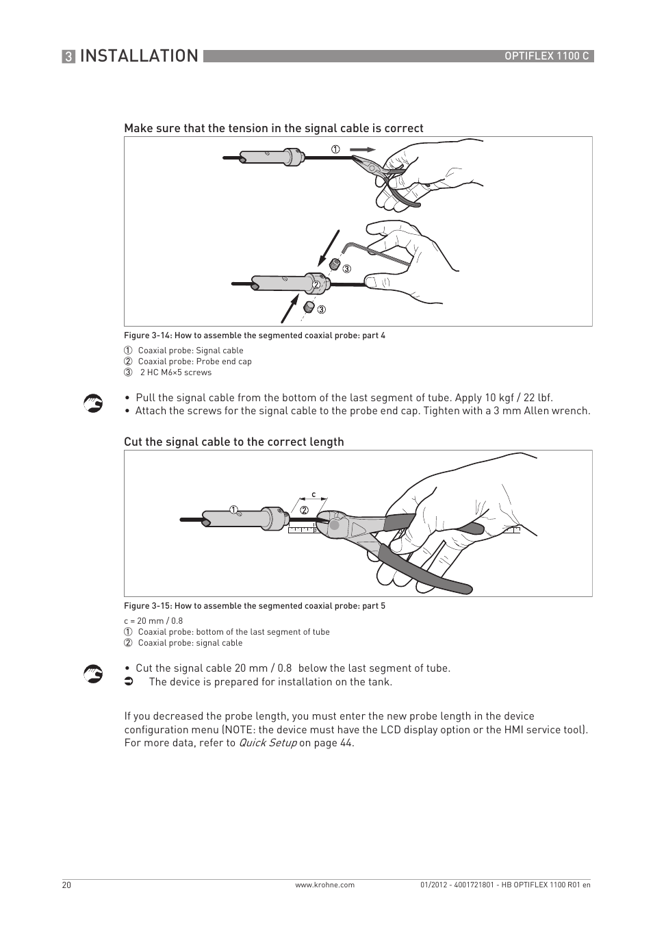 Installation | KROHNE OPTIFLEX 1100C EN User Manual | Page 20 / 72