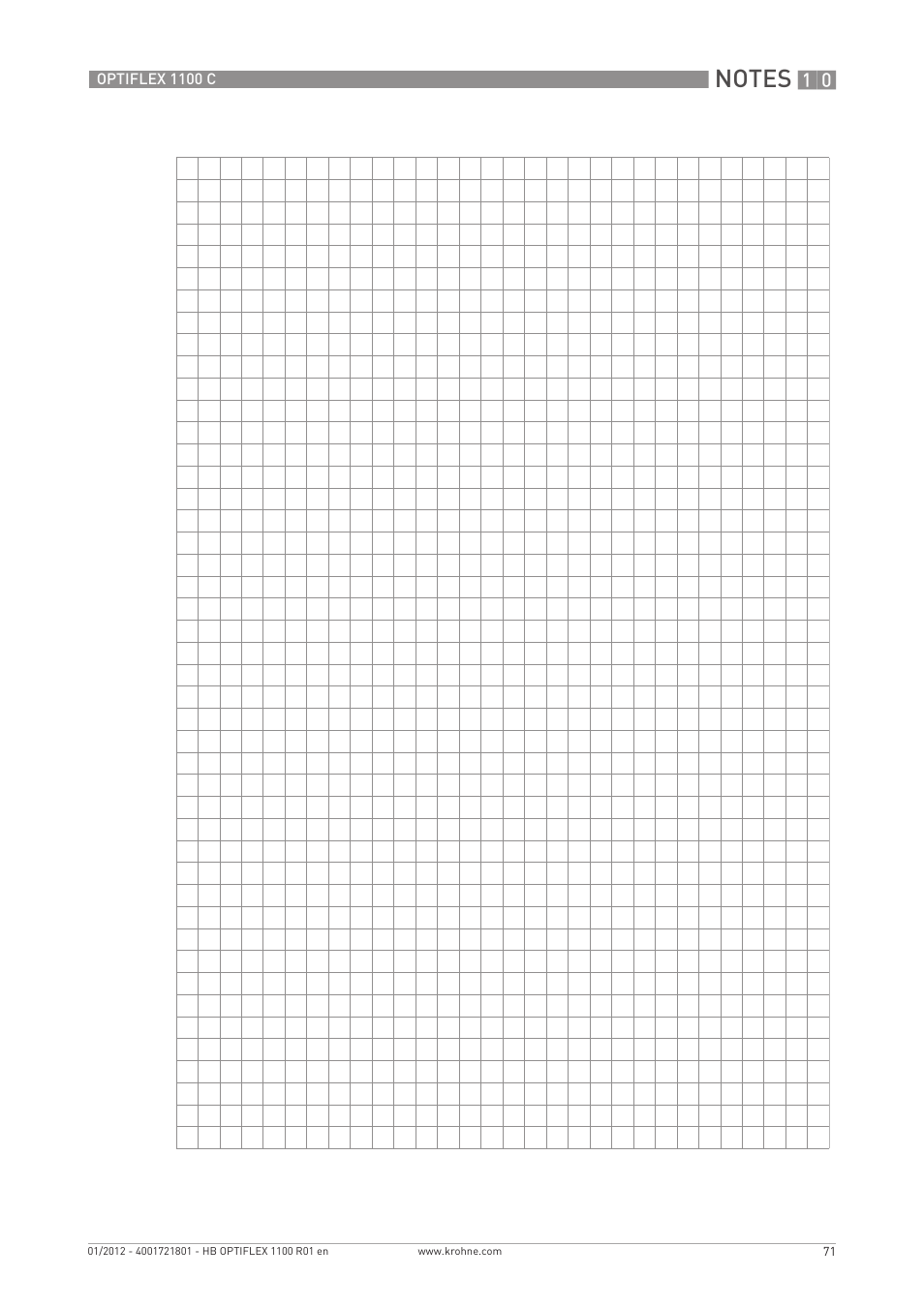 KROHNE OPTIFLEX 1100C EN User Manual | Page 71 / 72