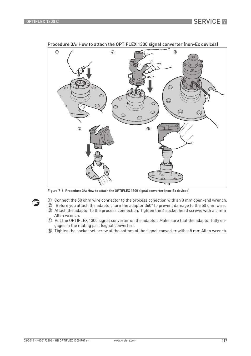 Service | KROHNE OPTIFLEX 1300C EN User Manual | Page 117 / 192