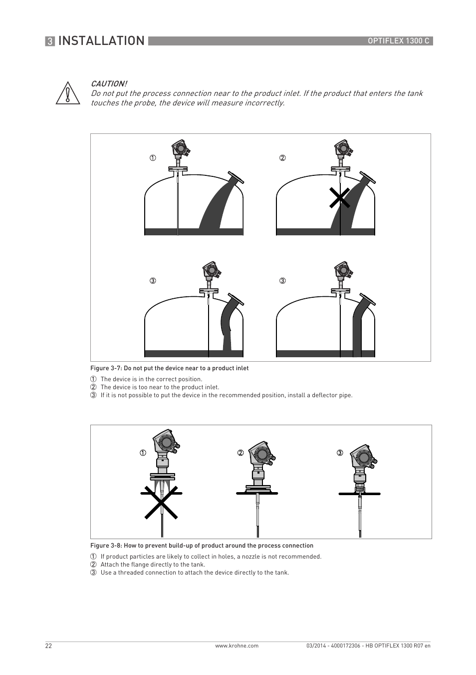 Installation | KROHNE OPTIFLEX 1300C EN User Manual | Page 22 / 192