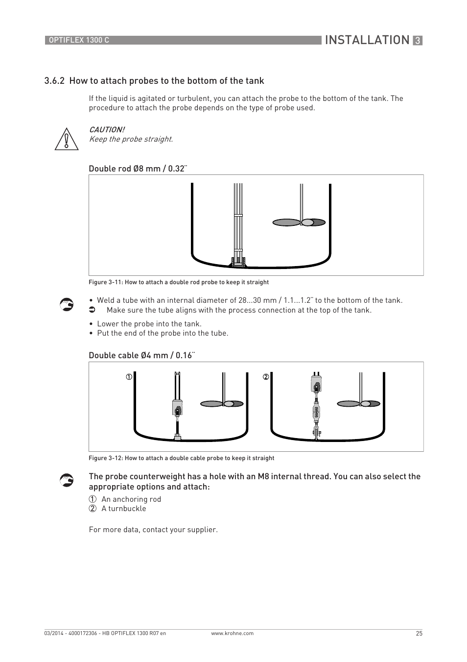 Installation | KROHNE OPTIFLEX 1300C EN User Manual | Page 25 / 192