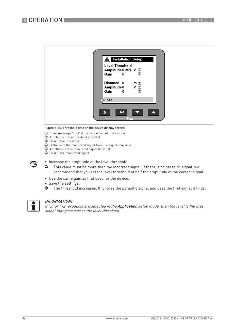 Operation | KROHNE OPTIFLEX 1300C EN User Manual | Page 94 / 192