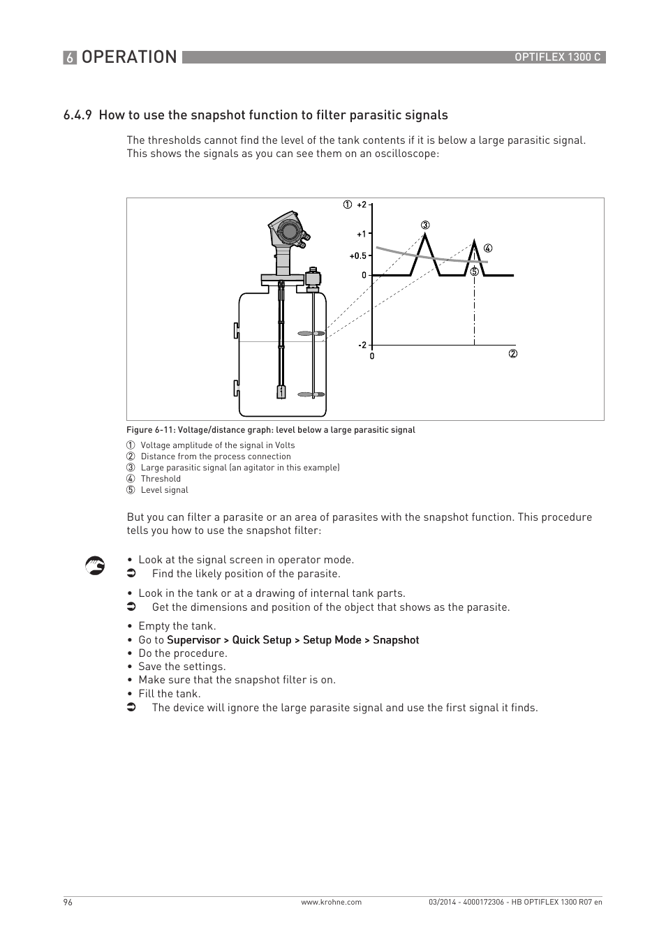 Operation | KROHNE OPTIFLEX 1300C EN User Manual | Page 96 / 192