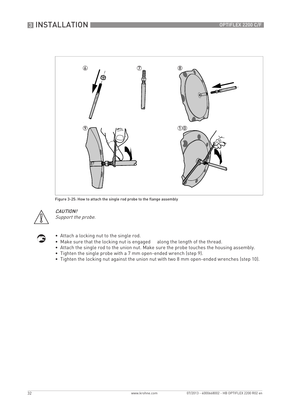 Installation | KROHNE OPTIFLEX 2200 C_F EN User Manual | Page 32 / 164