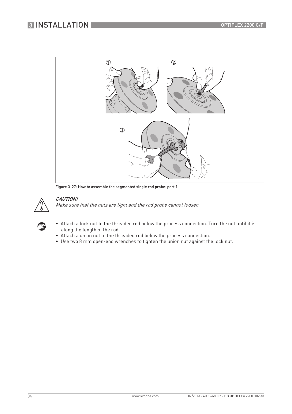 Installation | KROHNE OPTIFLEX 2200 C_F EN User Manual | Page 34 / 164