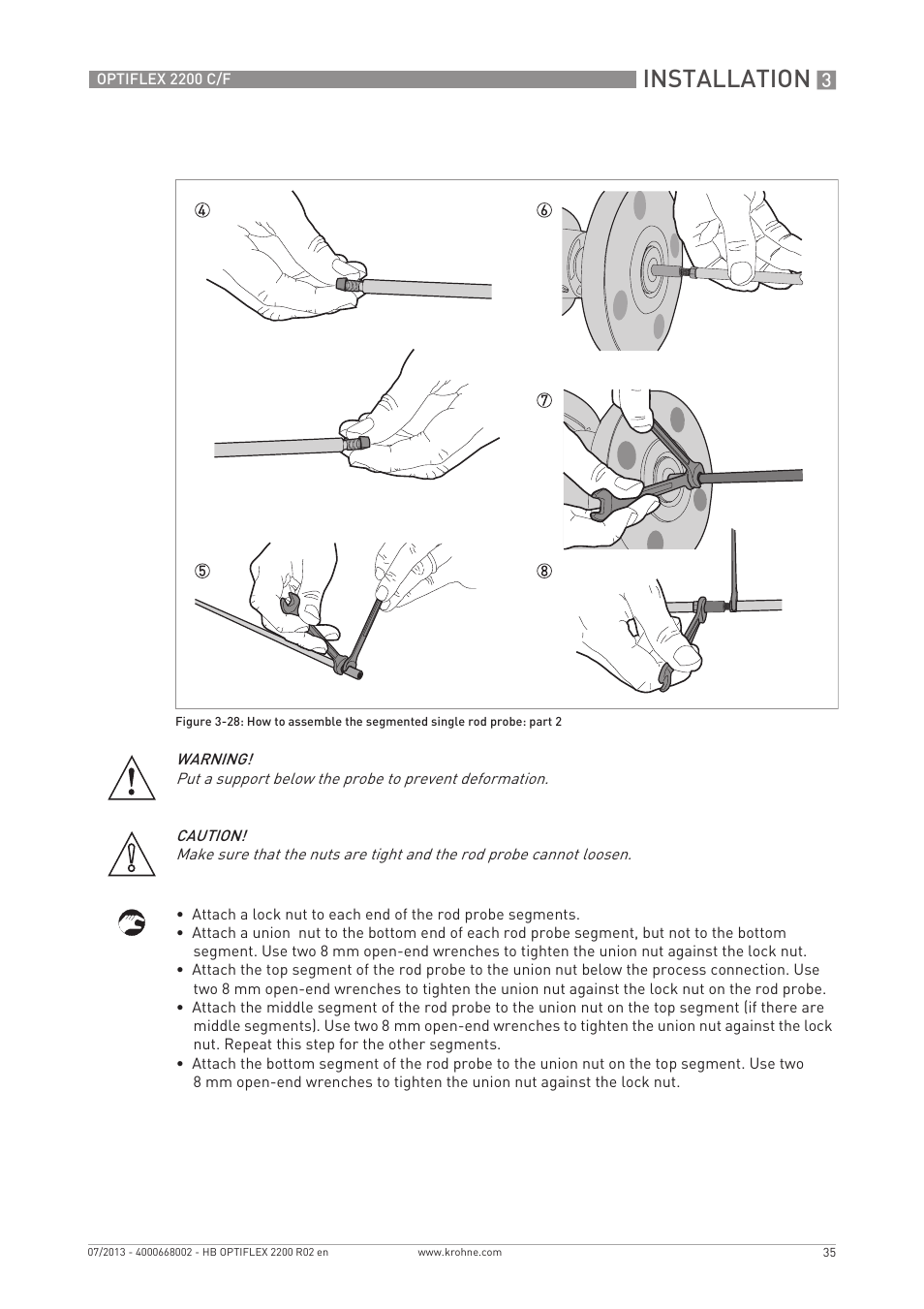 Installation | KROHNE OPTIFLEX 2200 C_F EN User Manual | Page 35 / 164