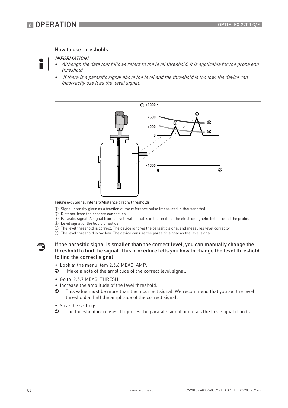 Operation | KROHNE OPTIFLEX 2200 C_F EN User Manual | Page 88 / 164