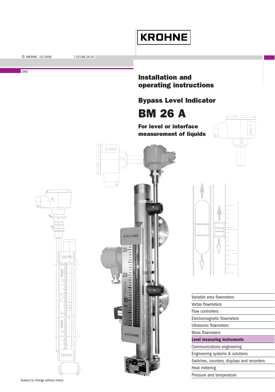 KROHNE BM 26 A EN User Manual | 71 pages