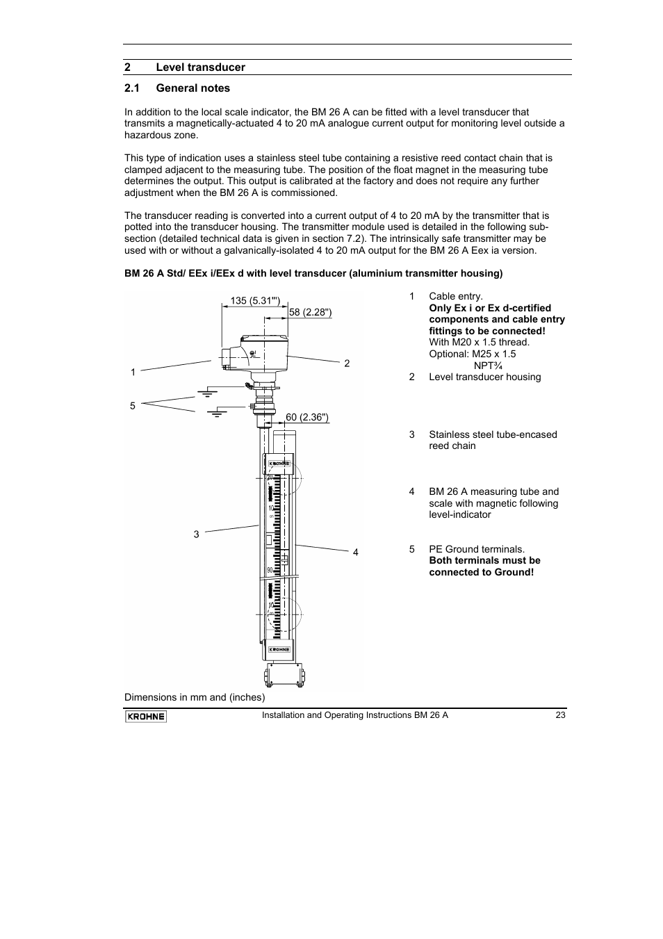 KROHNE BM 26 A EN User Manual | Page 23 / 71