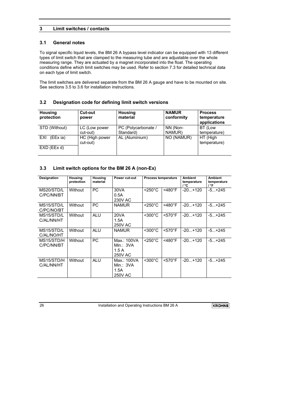 KROHNE BM 26 A EN User Manual | Page 26 / 71