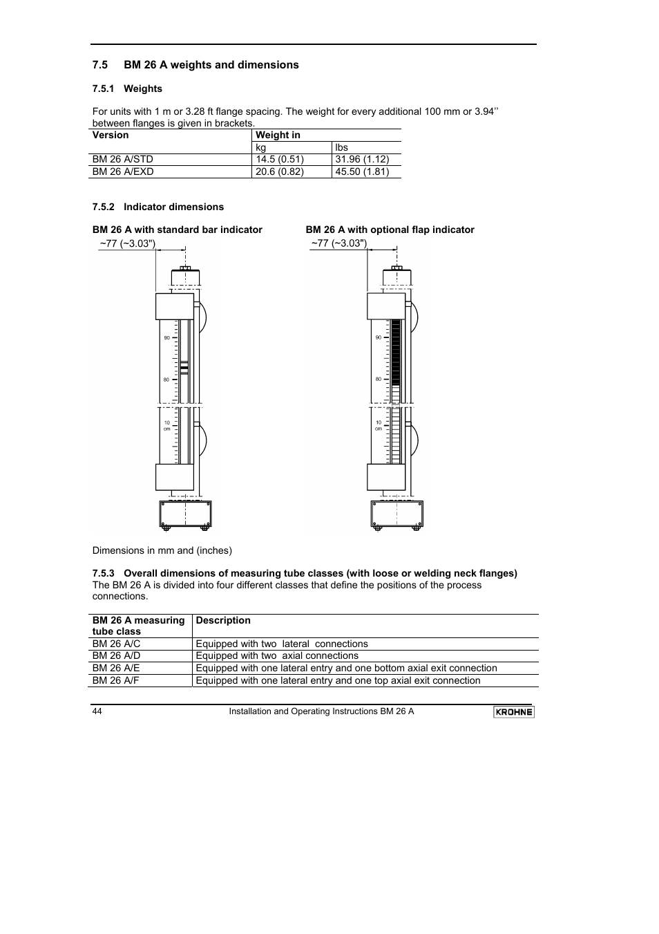 KROHNE BM 26 A EN User Manual | Page 44 / 71