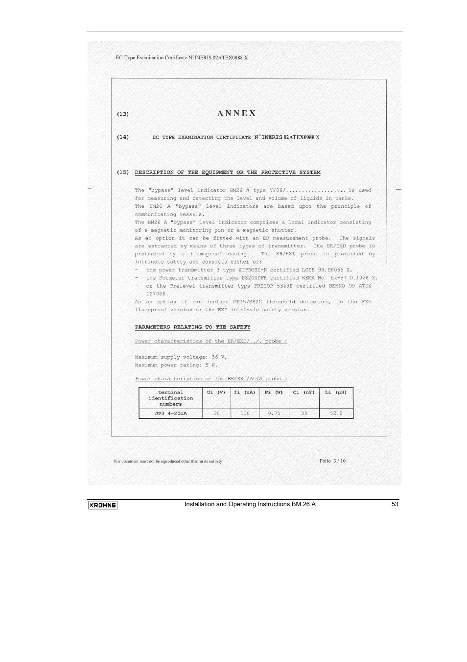 KROHNE BM 26 A EN User Manual | Page 53 / 71