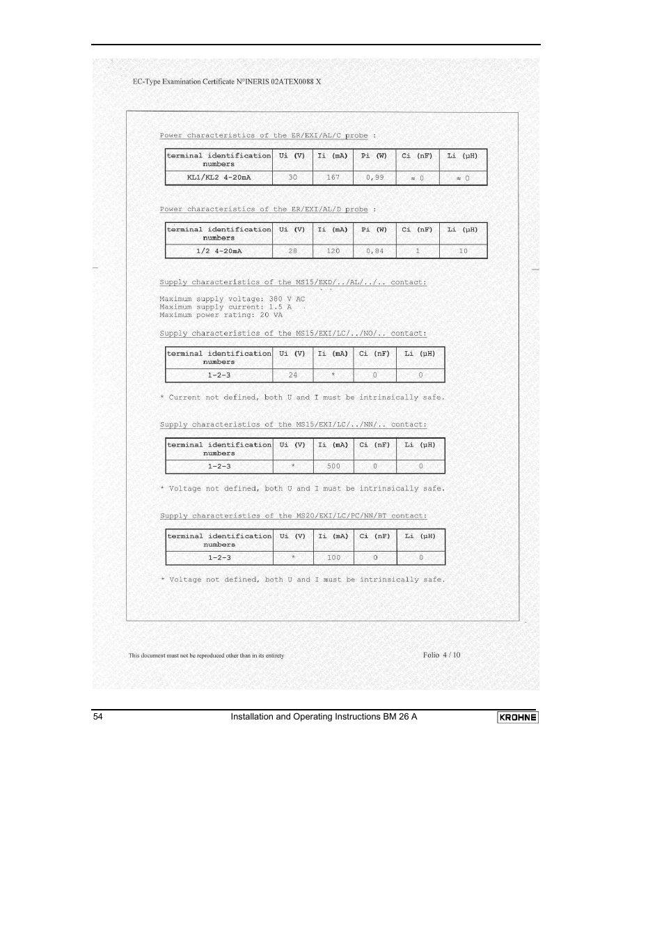 KROHNE BM 26 A EN User Manual | Page 54 / 71