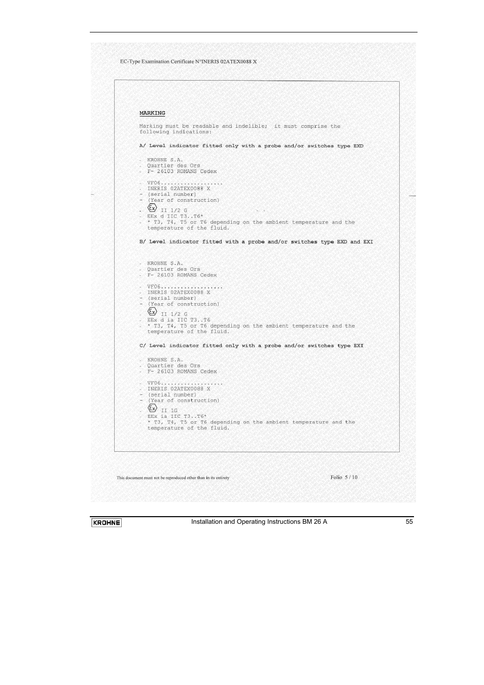 KROHNE BM 26 A EN User Manual | Page 55 / 71