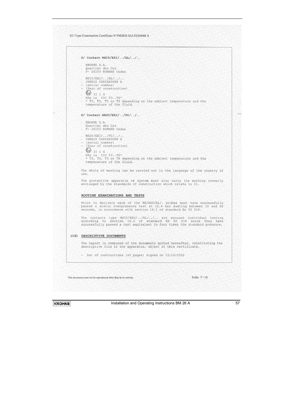 KROHNE BM 26 A EN User Manual | Page 57 / 71